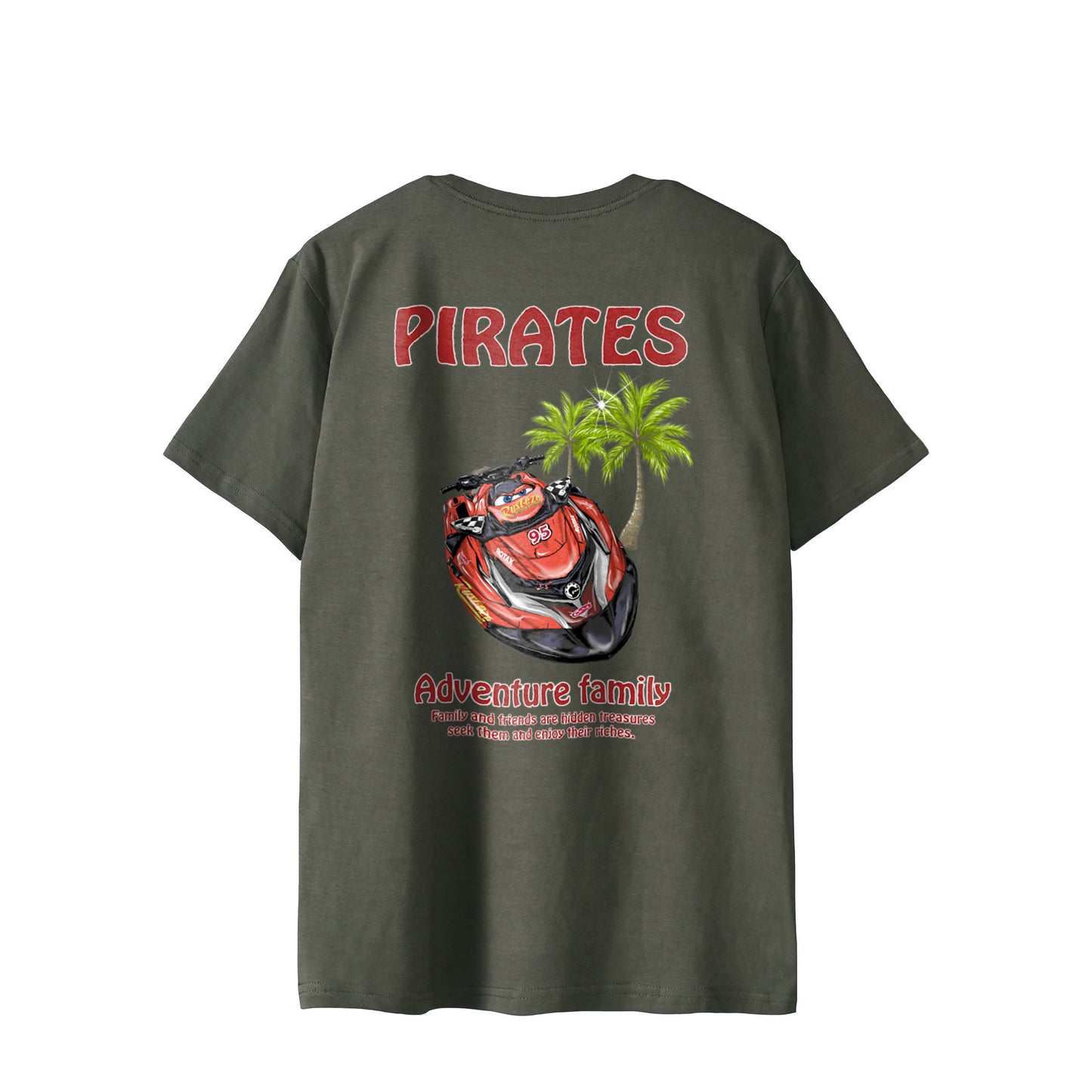 ■マシン PIRATES様赤 ヤシの木【Custom design】