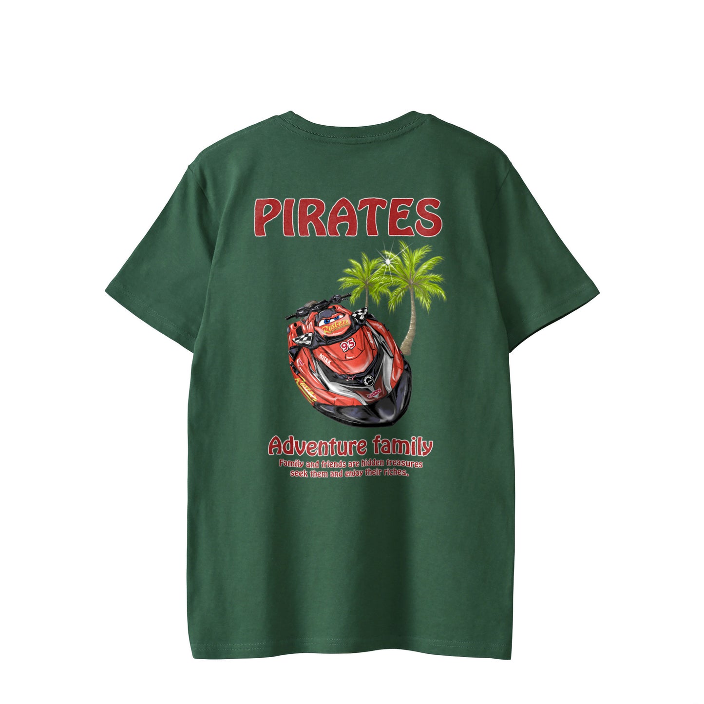 ■マシン PIRATES様赤 ヤシの木【Custom design】