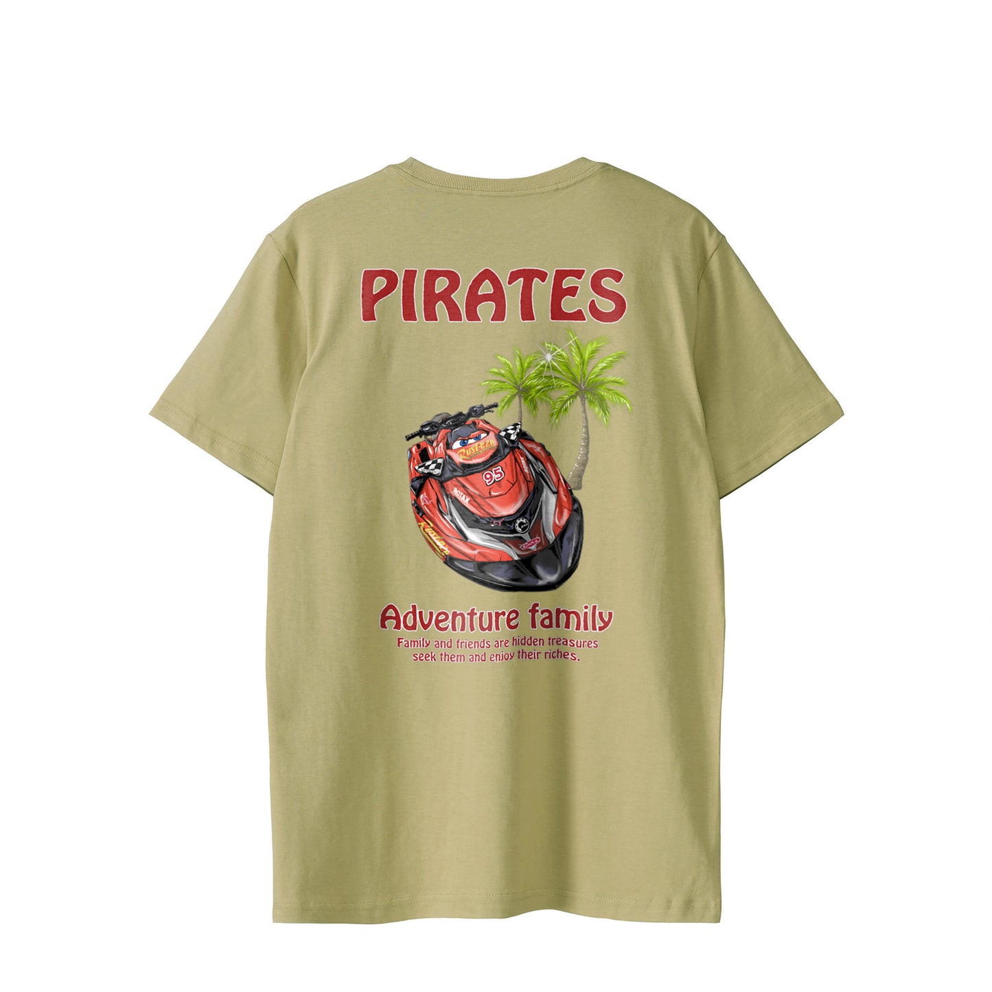 ■マシン PIRATES様赤 ヤシの木【Custom design】