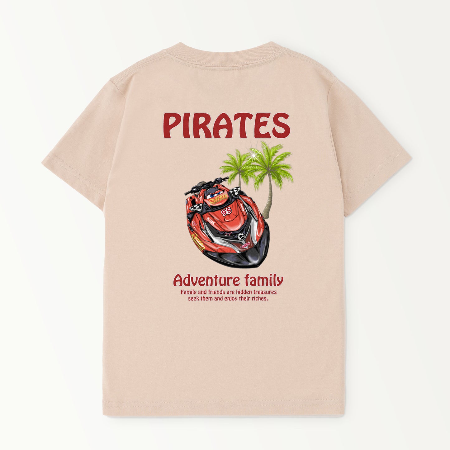 ■マシン　PIRATES様赤 ヤシの木 ちびっ子サイズ パステル【Custom design】