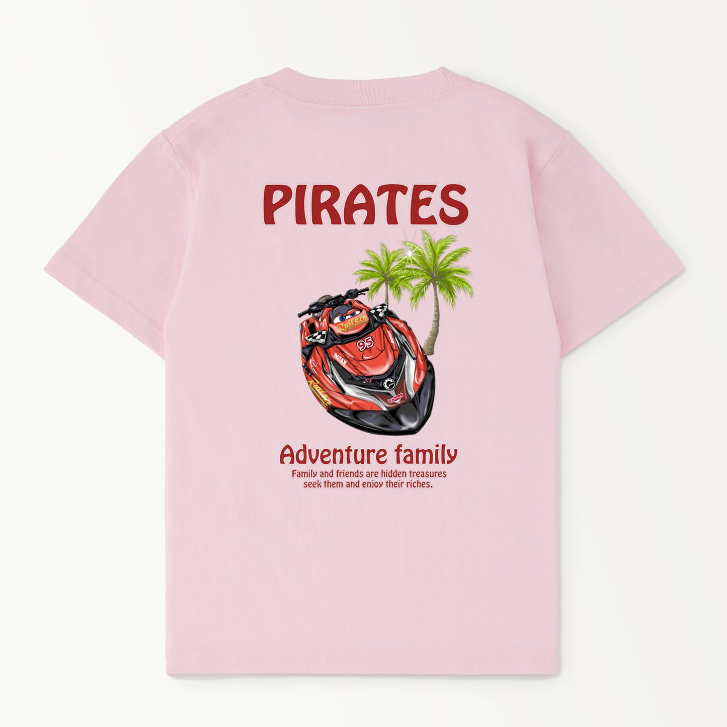 ■マシン　PIRATES様赤 ヤシの木 ちびっ子サイズ パステル【Custom design】