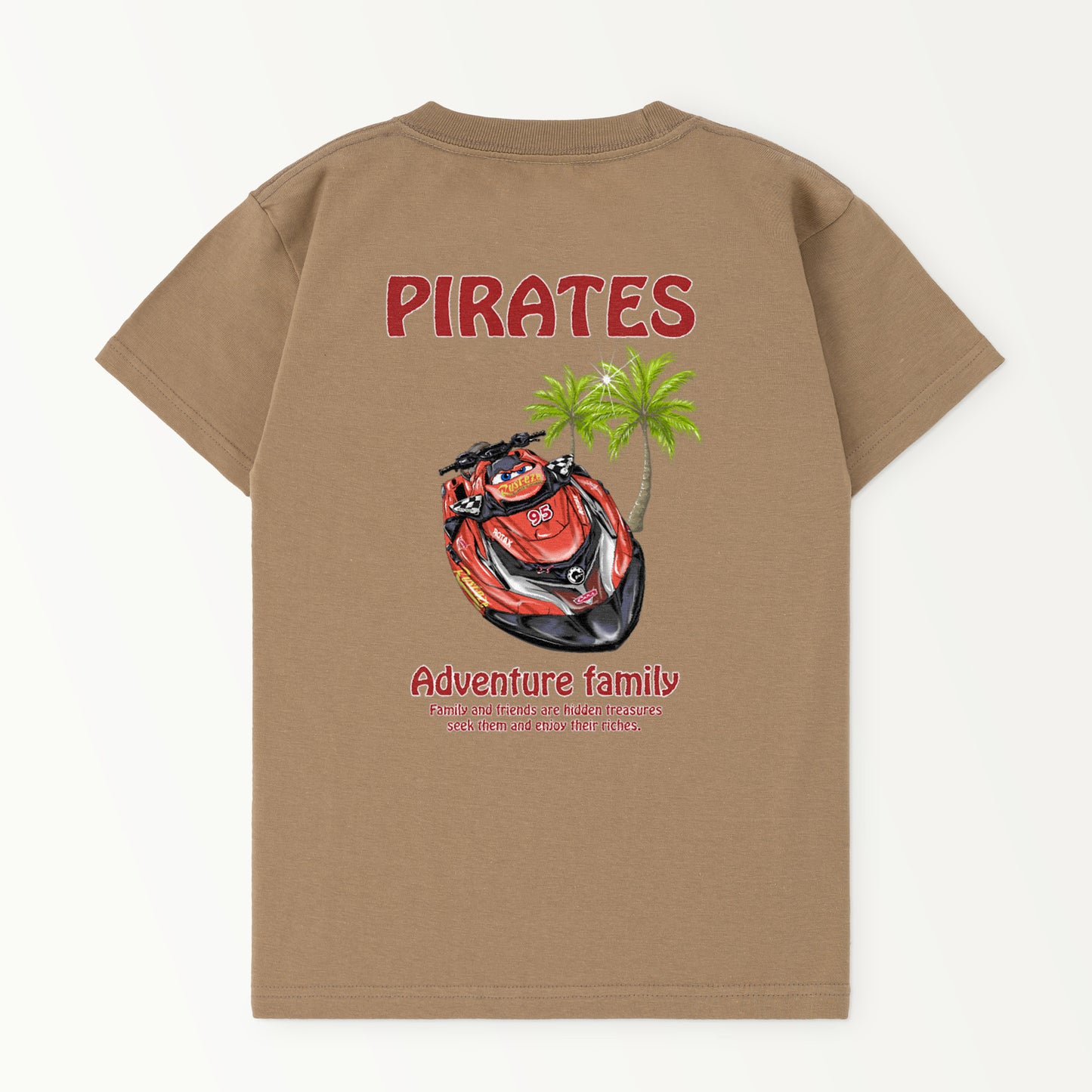 ■マシン　PIRATES様赤 ヤシの木 ちびっ子サイズ パステル【Custom design】