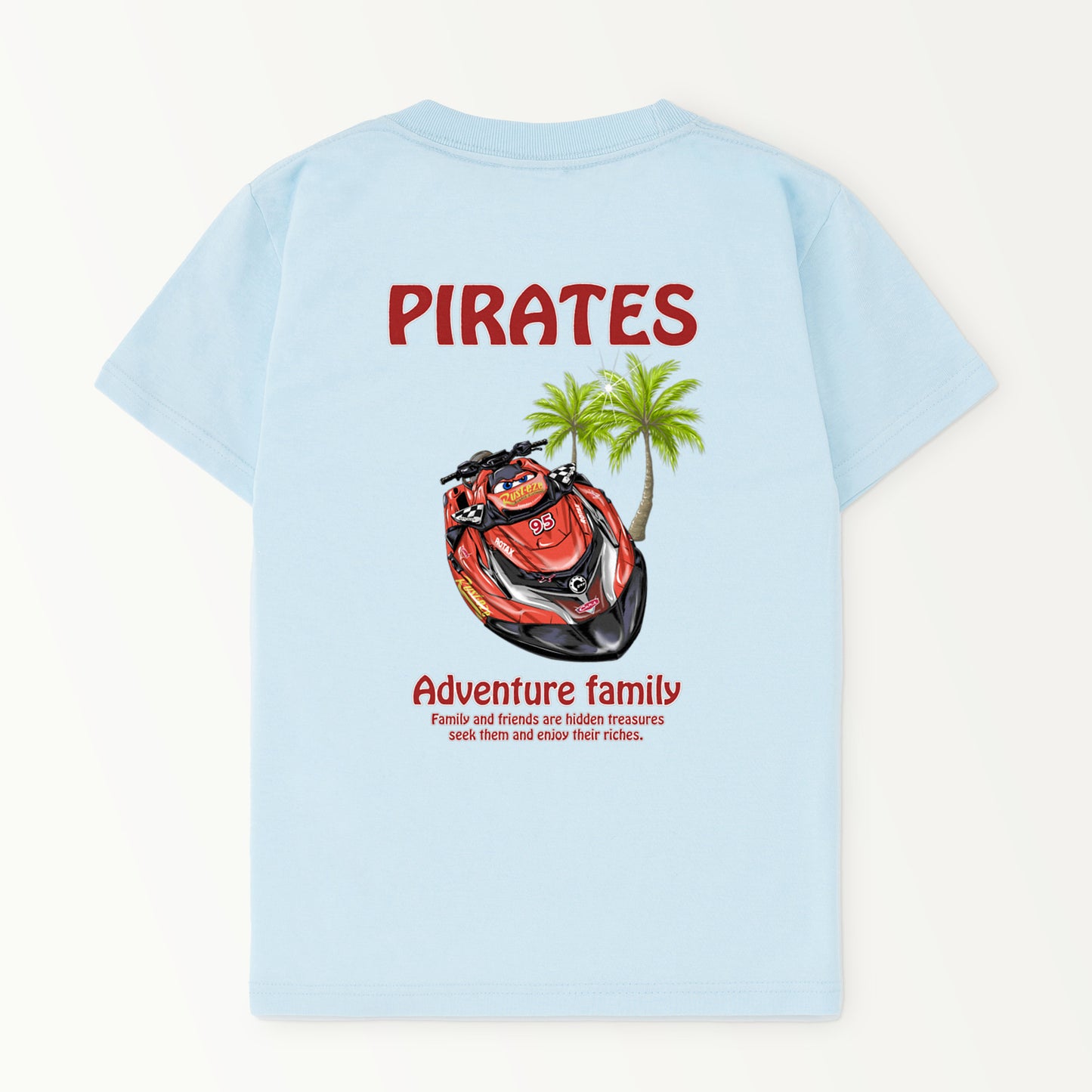 ■マシン　PIRATES様赤 ヤシの木 ちびっ子サイズ パステル【Custom design】