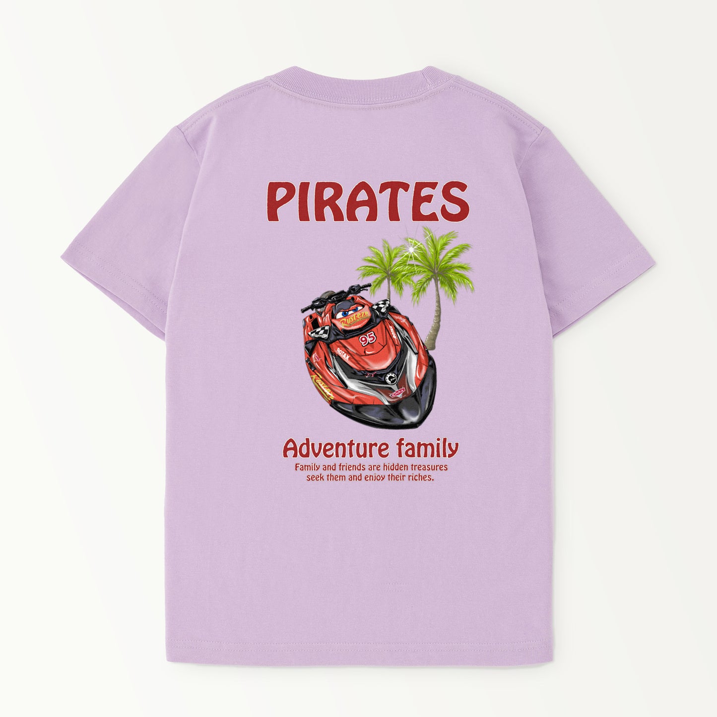■マシン　PIRATES様赤 ヤシの木 ちびっ子サイズ パステル【Custom design】