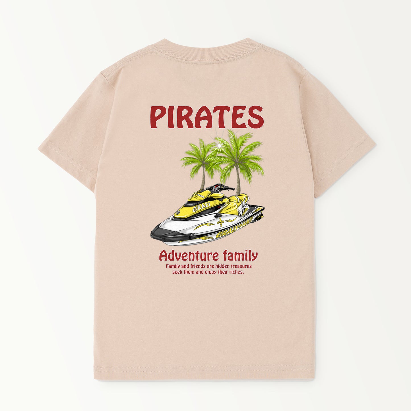 ■マシン　PIRATES様白 ヤシの木 ちびっ子サイズ パステル【Custom design】