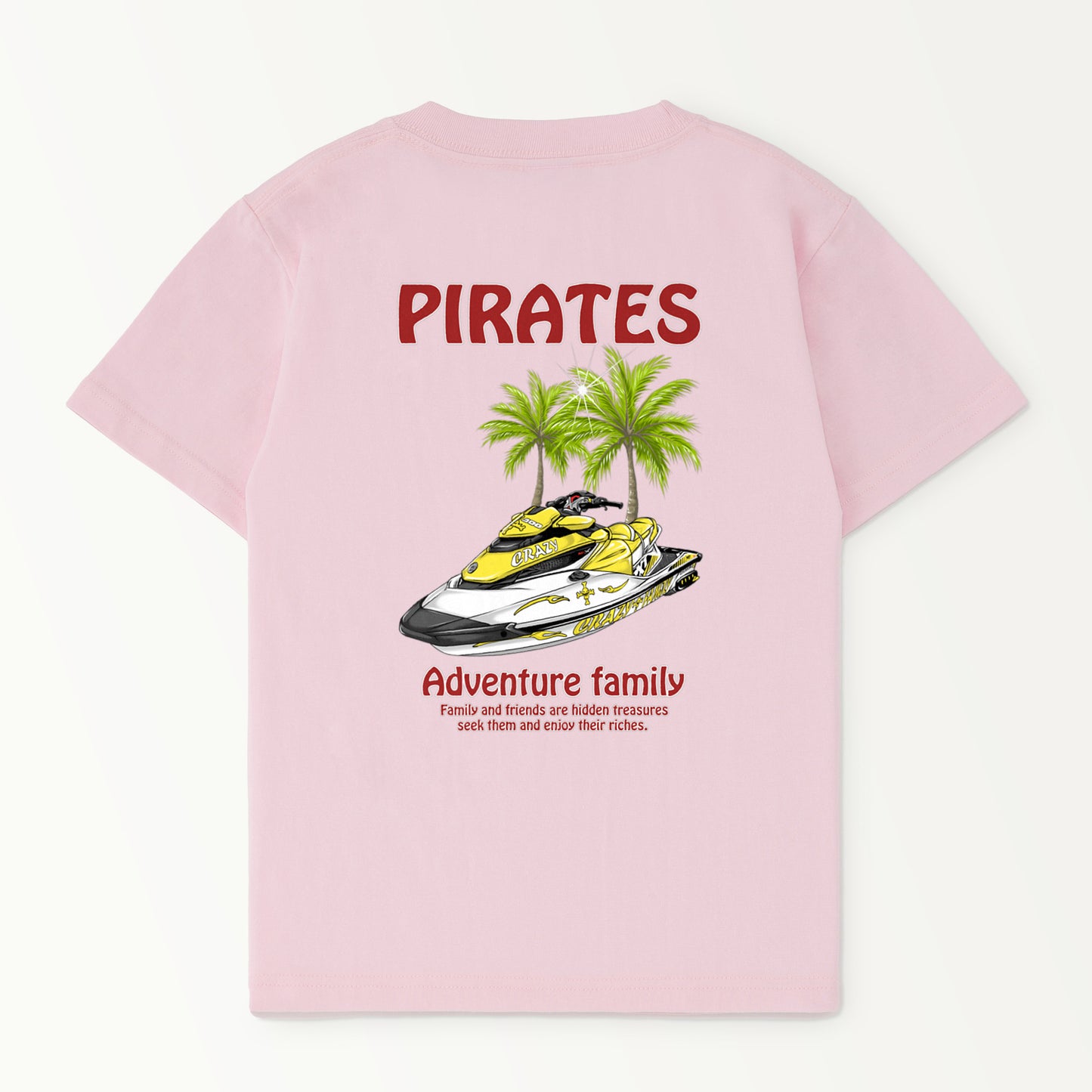 ■マシン　PIRATES様白 ヤシの木 ちびっ子サイズ パステル【Custom design】