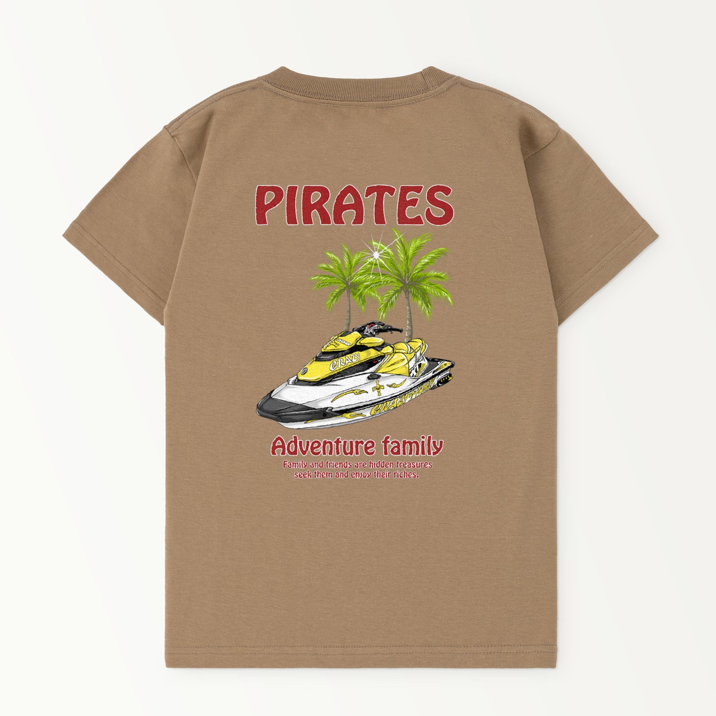 ■マシン　PIRATES様白 ヤシの木 ちびっ子サイズ パステル【Custom design】