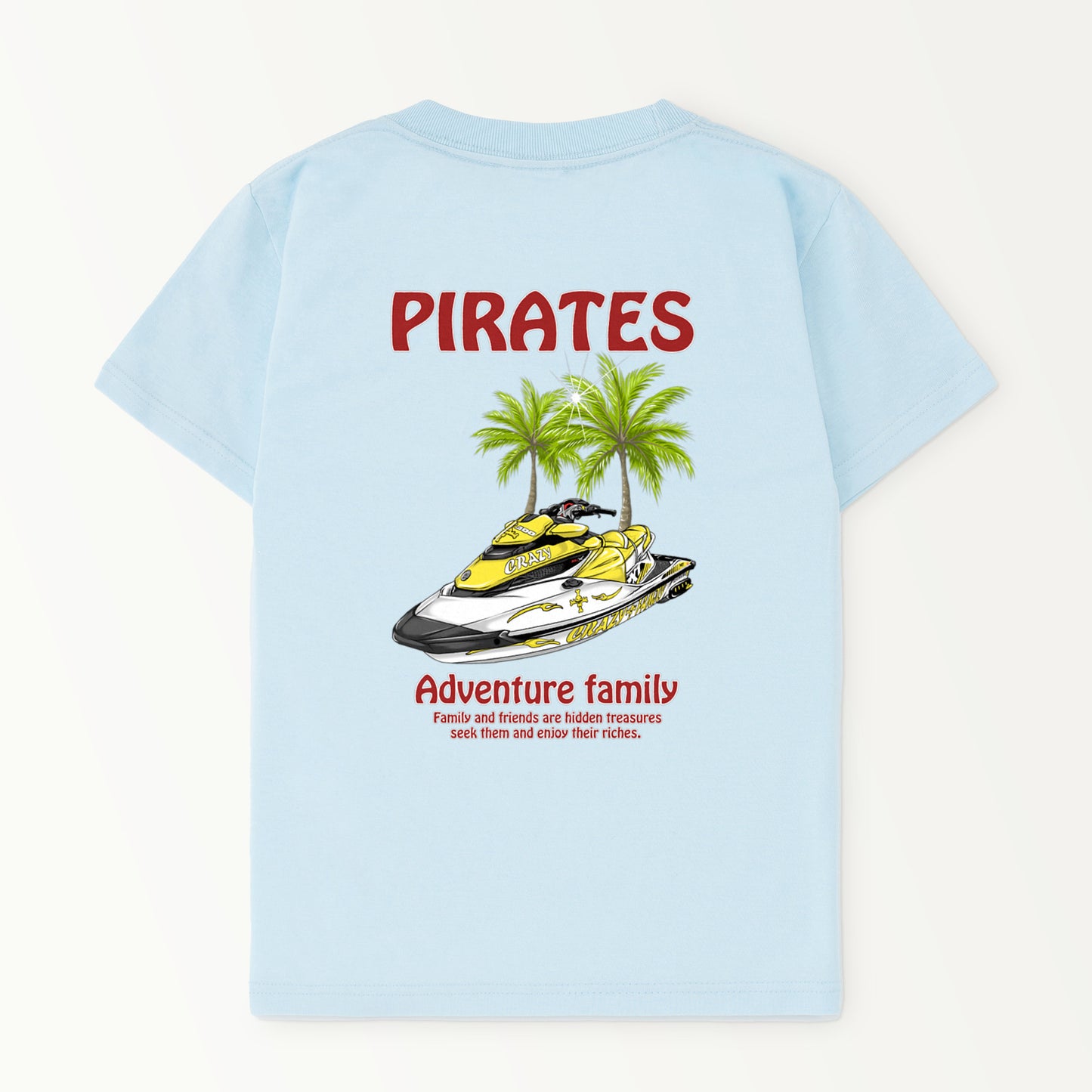 ■マシン　PIRATES様白 ヤシの木 ちびっ子サイズ パステル【Custom design】