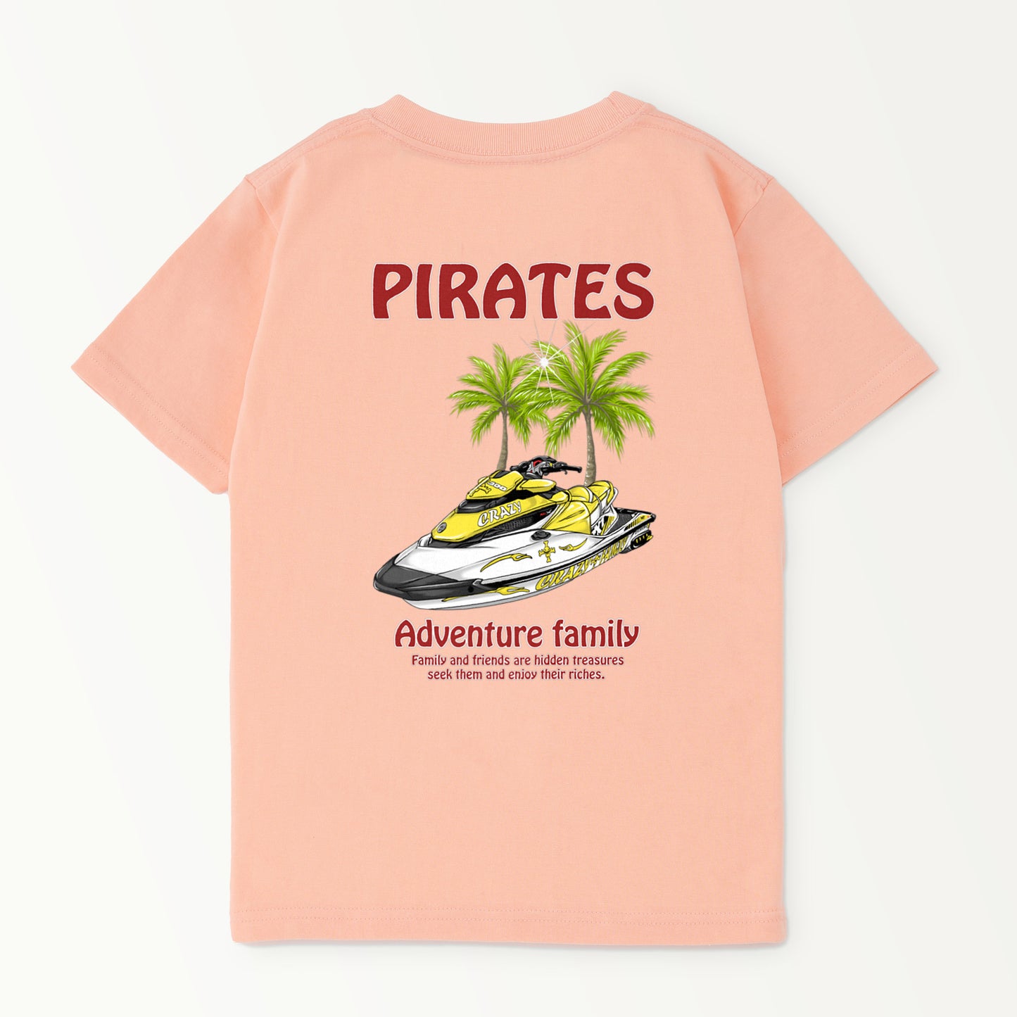 ■マシン　PIRATES様白 ヤシの木 ちびっ子サイズ パステル【Custom design】
