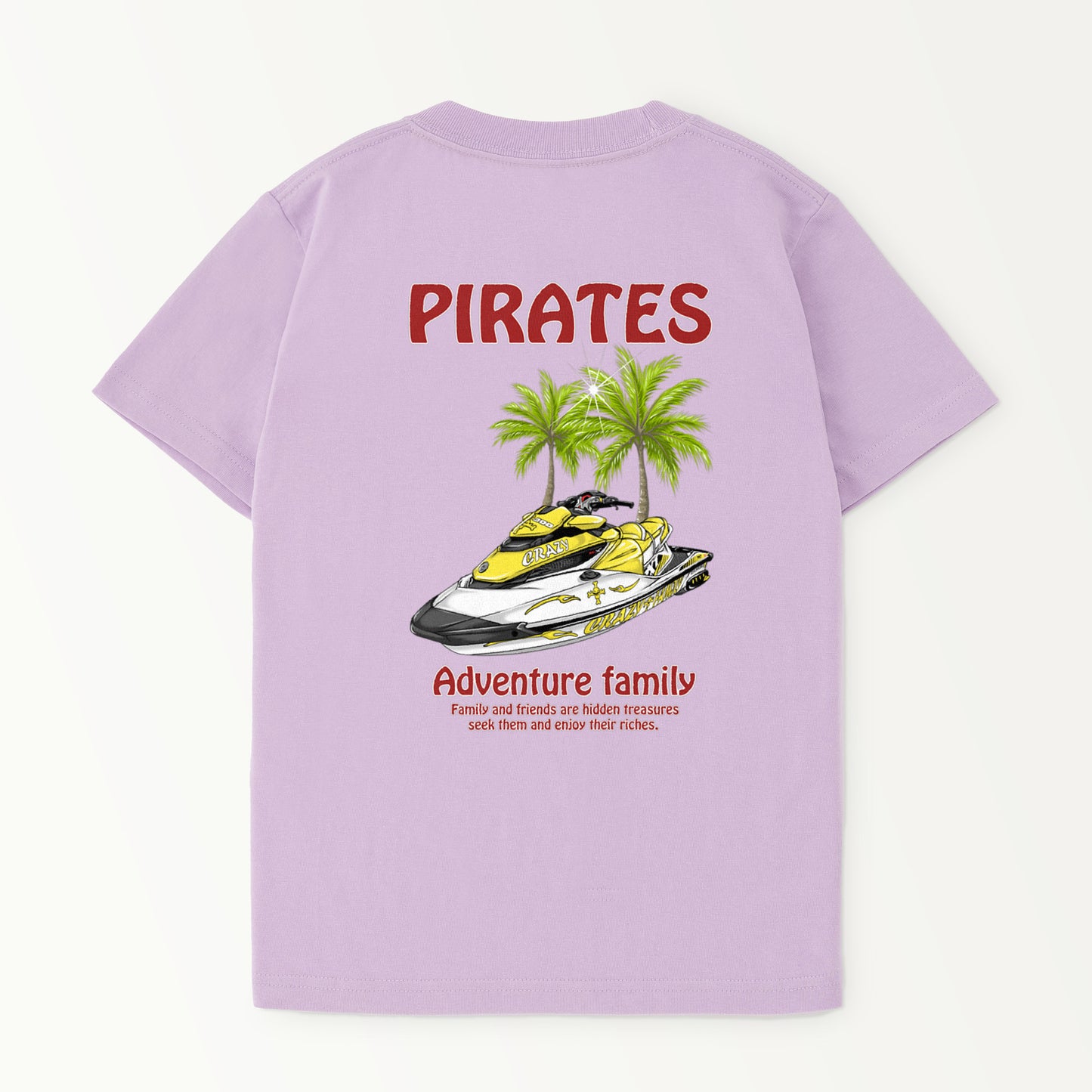 ■マシン　PIRATES様白 ヤシの木 ちびっ子サイズ パステル【Custom design】
